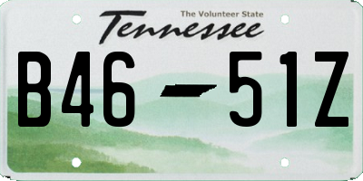 TN license plate B4651Z