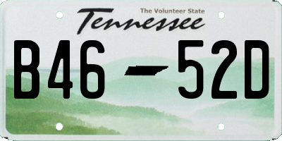 TN license plate B4652D
