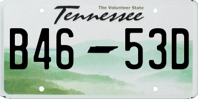TN license plate B4653D
