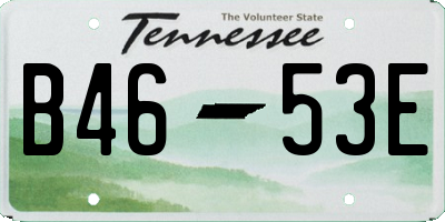 TN license plate B4653E