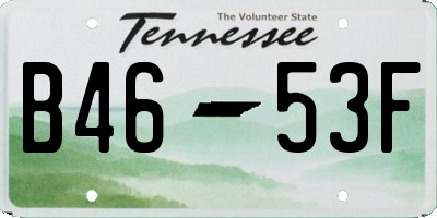 TN license plate B4653F