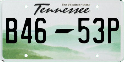 TN license plate B4653P