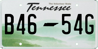 TN license plate B4654G