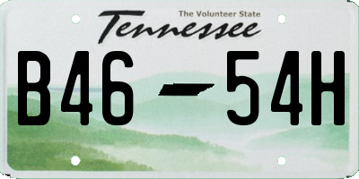 TN license plate B4654H