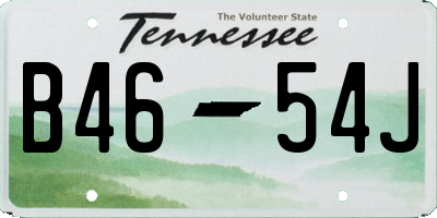 TN license plate B4654J