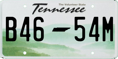 TN license plate B4654M