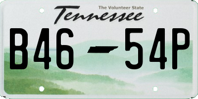 TN license plate B4654P