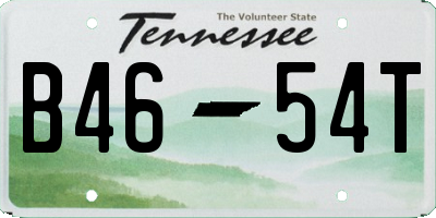 TN license plate B4654T