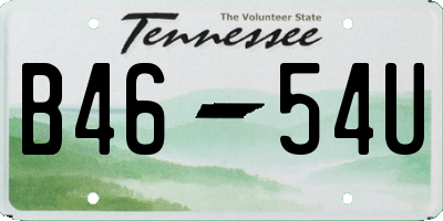 TN license plate B4654U