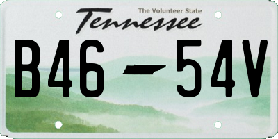 TN license plate B4654V