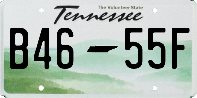 TN license plate B4655F