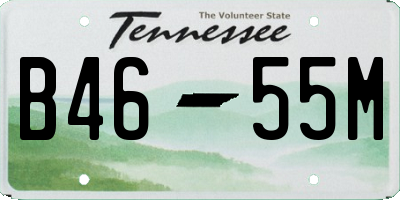 TN license plate B4655M