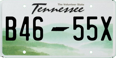 TN license plate B4655X