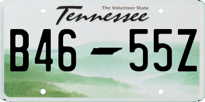 TN license plate B4655Z