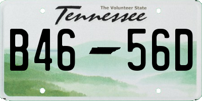 TN license plate B4656D