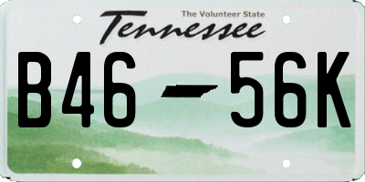 TN license plate B4656K