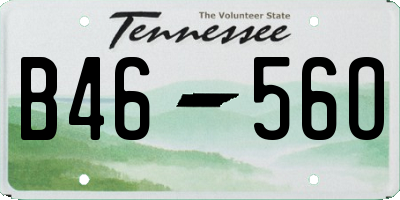 TN license plate B4656O