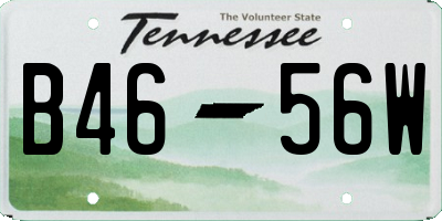 TN license plate B4656W