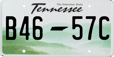 TN license plate B4657C