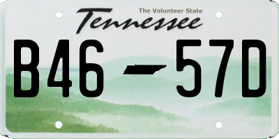 TN license plate B4657D