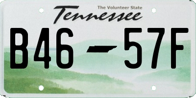 TN license plate B4657F