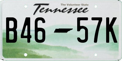 TN license plate B4657K