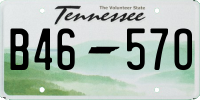 TN license plate B4657O