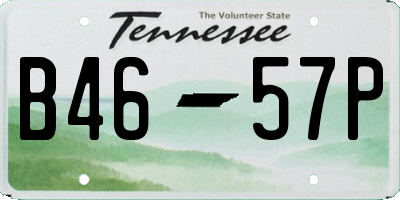 TN license plate B4657P