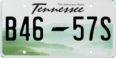 TN license plate B4657S