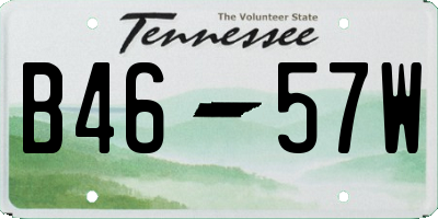 TN license plate B4657W