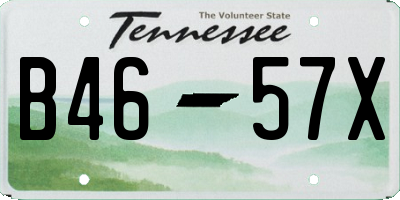 TN license plate B4657X