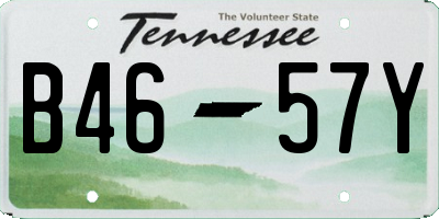 TN license plate B4657Y