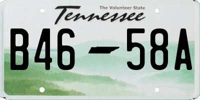 TN license plate B4658A