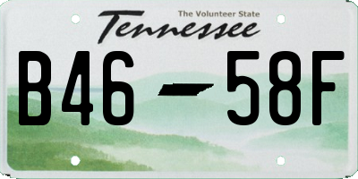 TN license plate B4658F