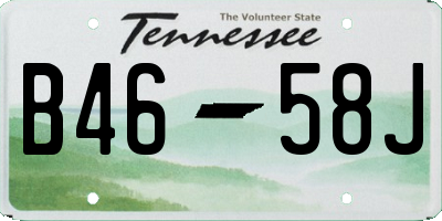 TN license plate B4658J