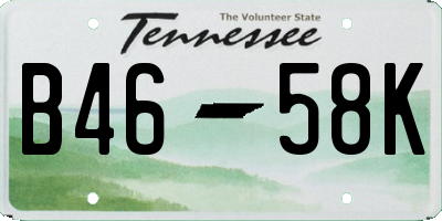 TN license plate B4658K