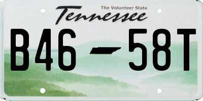 TN license plate B4658T