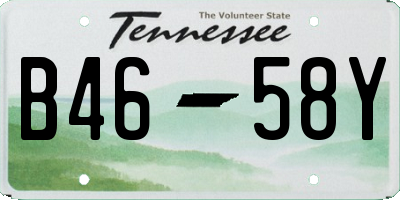 TN license plate B4658Y