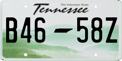 TN license plate B4658Z