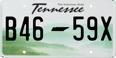 TN license plate B4659X
