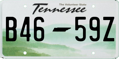 TN license plate B4659Z