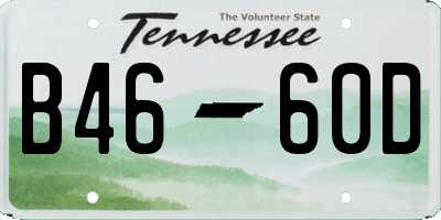 TN license plate B4660D