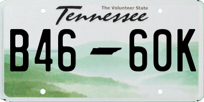 TN license plate B4660K