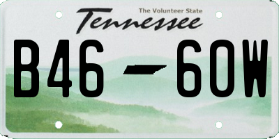 TN license plate B4660W