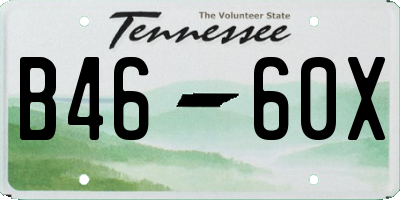 TN license plate B4660X