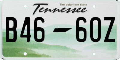 TN license plate B4660Z