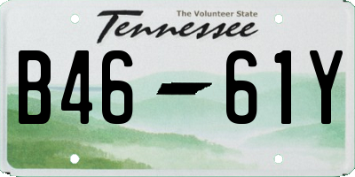 TN license plate B4661Y
