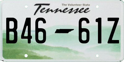 TN license plate B4661Z