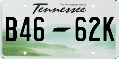 TN license plate B4662K