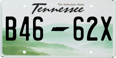TN license plate B4662X